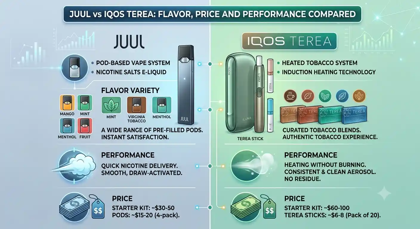 JUUL vs IQOS TEREA